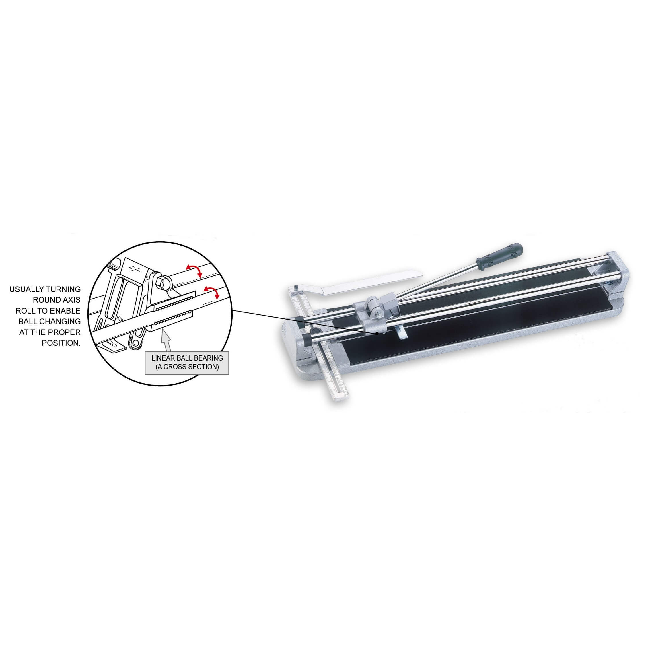 Professional Tile Cutting Machine, w/Linear Ball Bearing 